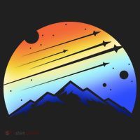 Retro Mountain Stars Golf Towel thumb 3