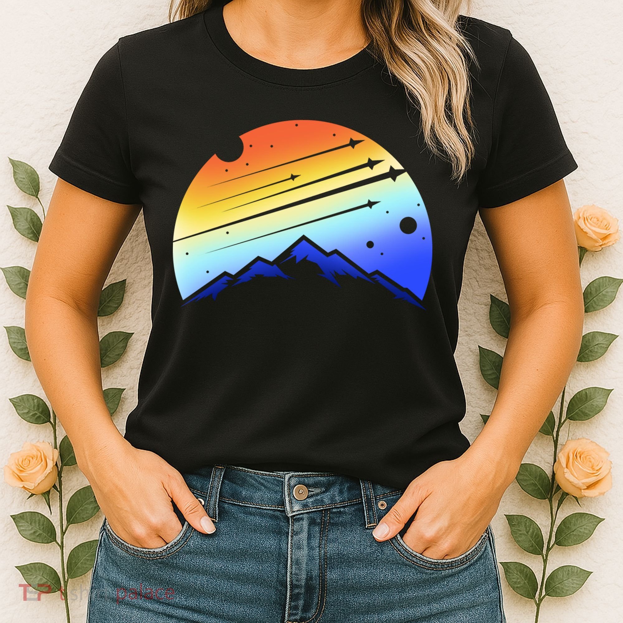 Retro Mountain Stars Women's T-Shirt