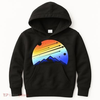 Retro Mountain Stars Kids Hoodie