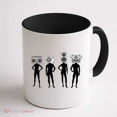 Retro Music Head Coffee Mug back