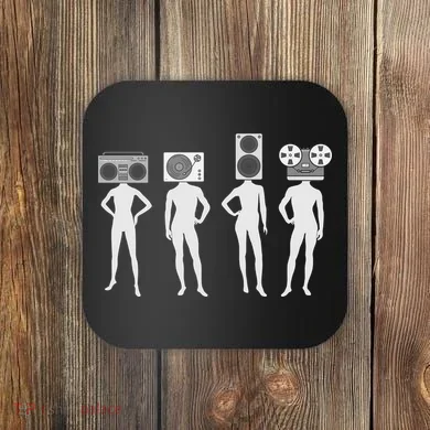 Retro Music Head Coaster
