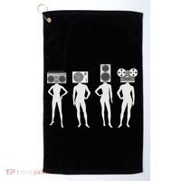 Retro Music Head Golf Towel thumb 0