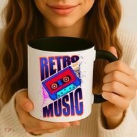 Retro Music Neon Coffee Mug thumb 3