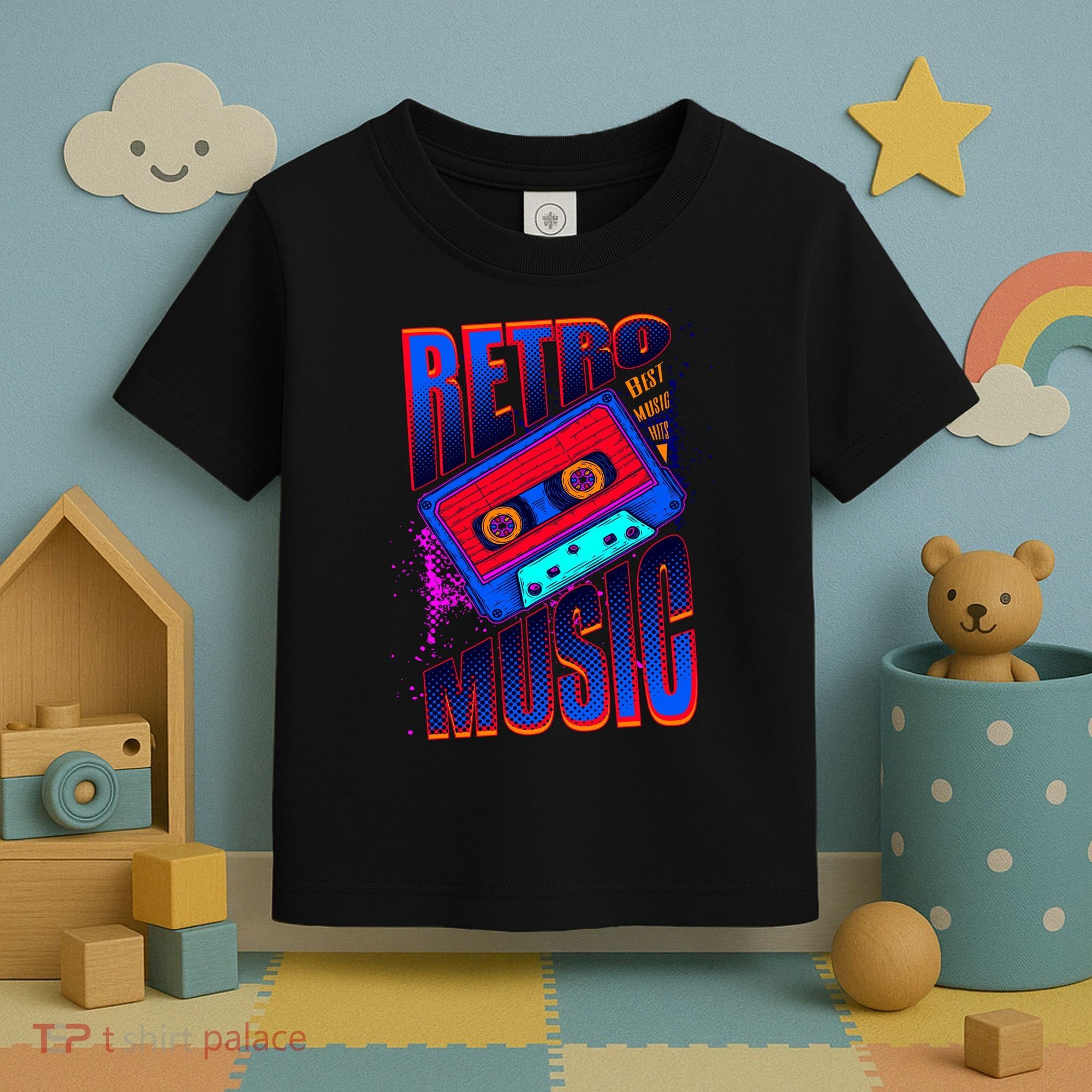 Retro Music Neon Toddler T-Shirt