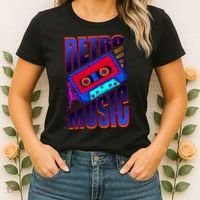 Retro Music Neon Women's T-Shirt thumb 2