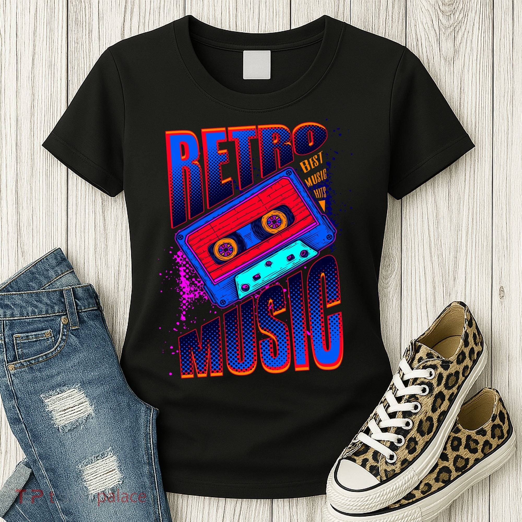 Retro Music Neon Women's T-Shirt