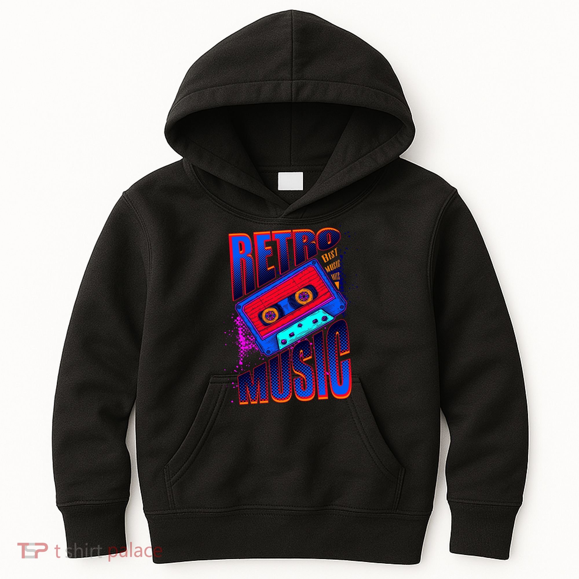 Retro Music Neon Kids Hoodie