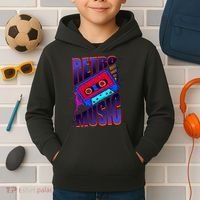 Retro Music Neon Kids Hoodie thumb 2