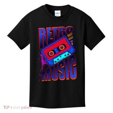 Retro Music Neon Kids T-Shirt