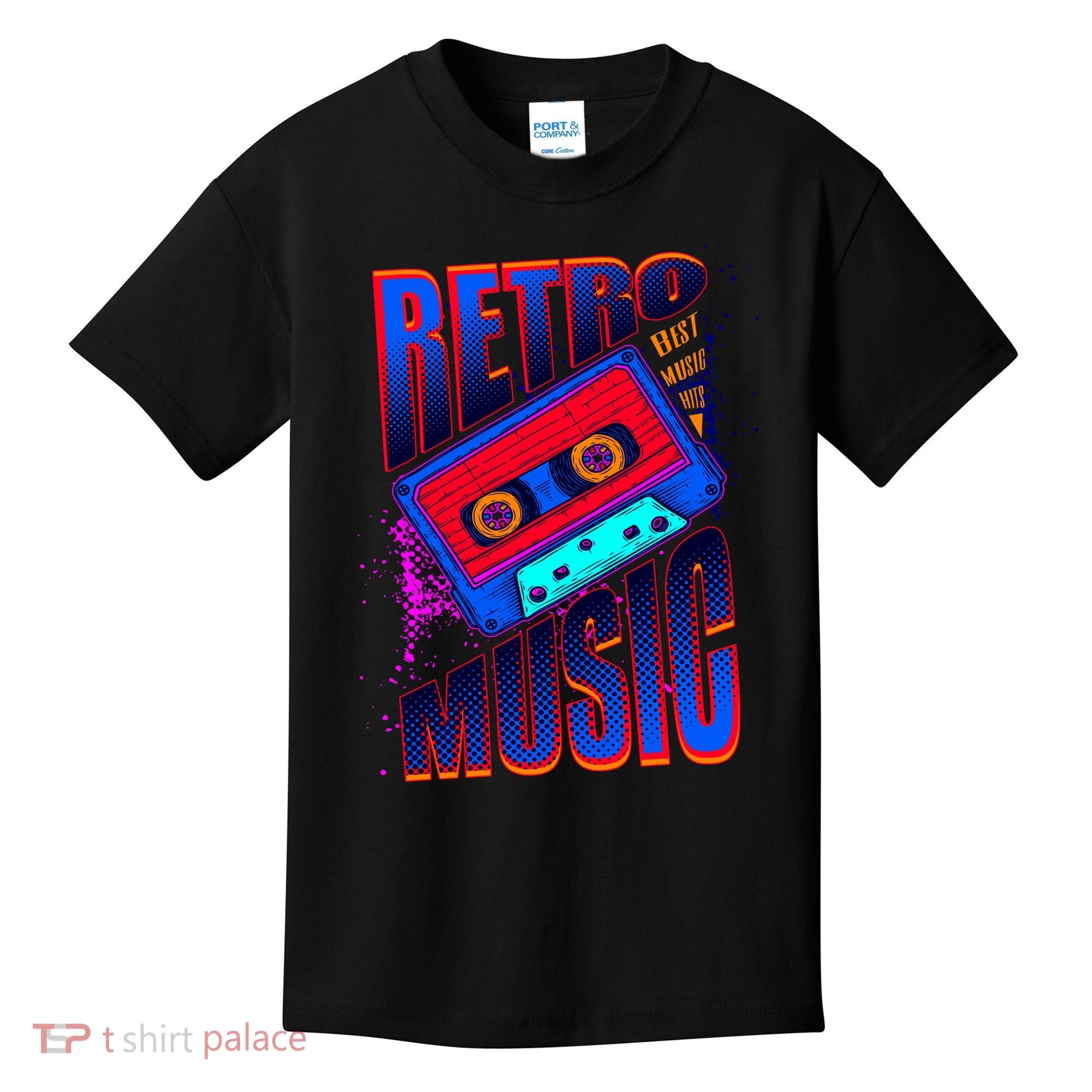 Retro Music Neon Kids T-Shirt