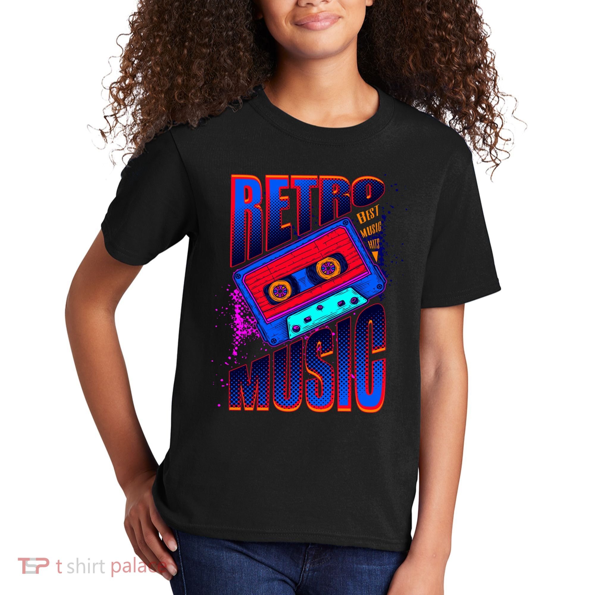 Retro Music Neon Kids T-Shirt