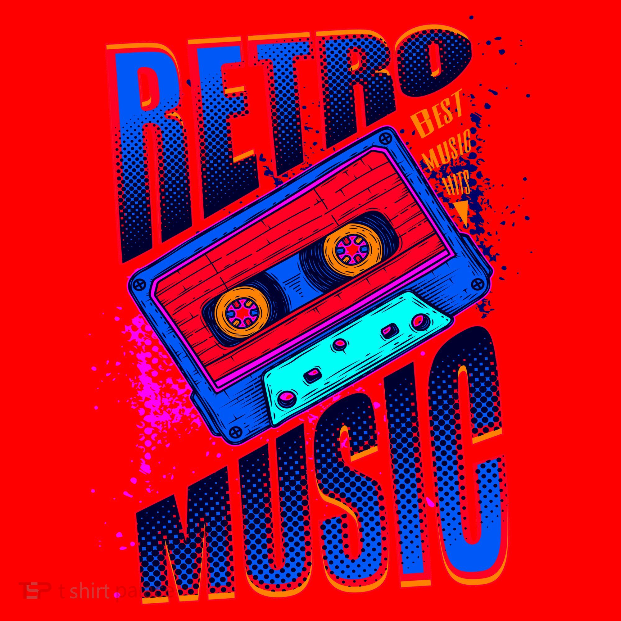 Retro Music Neon Santa Hat