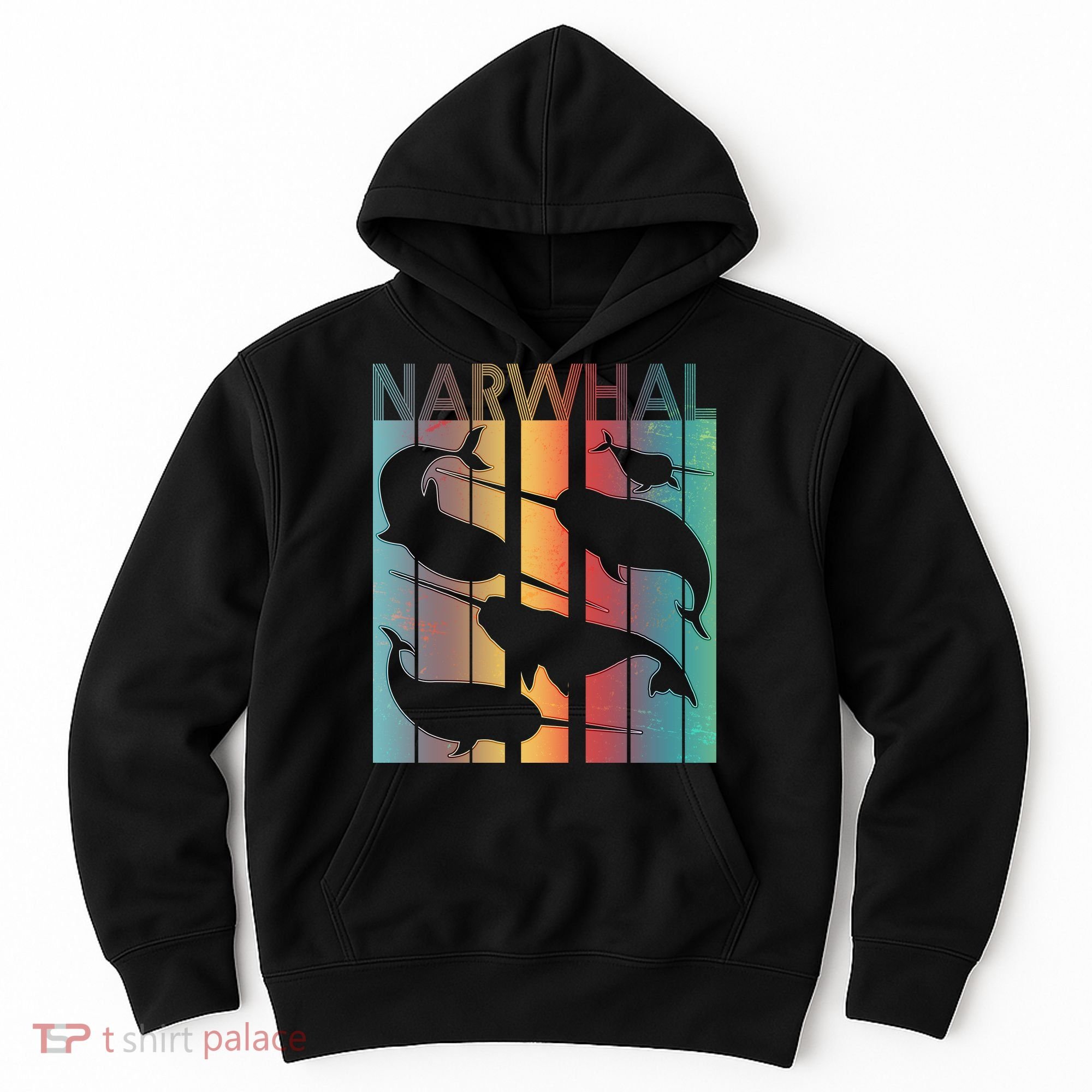 Retro Narwhal Hoodie