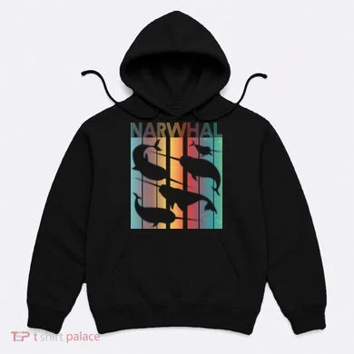 Retro Narwhal Hoodie
