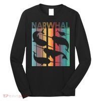 Retro Narwhal Long Sleeve Shirt thumb 0