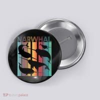 Retro Narwhal Button thumb 0