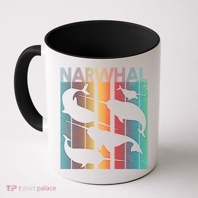 Retro Narwhal Coffee Mug