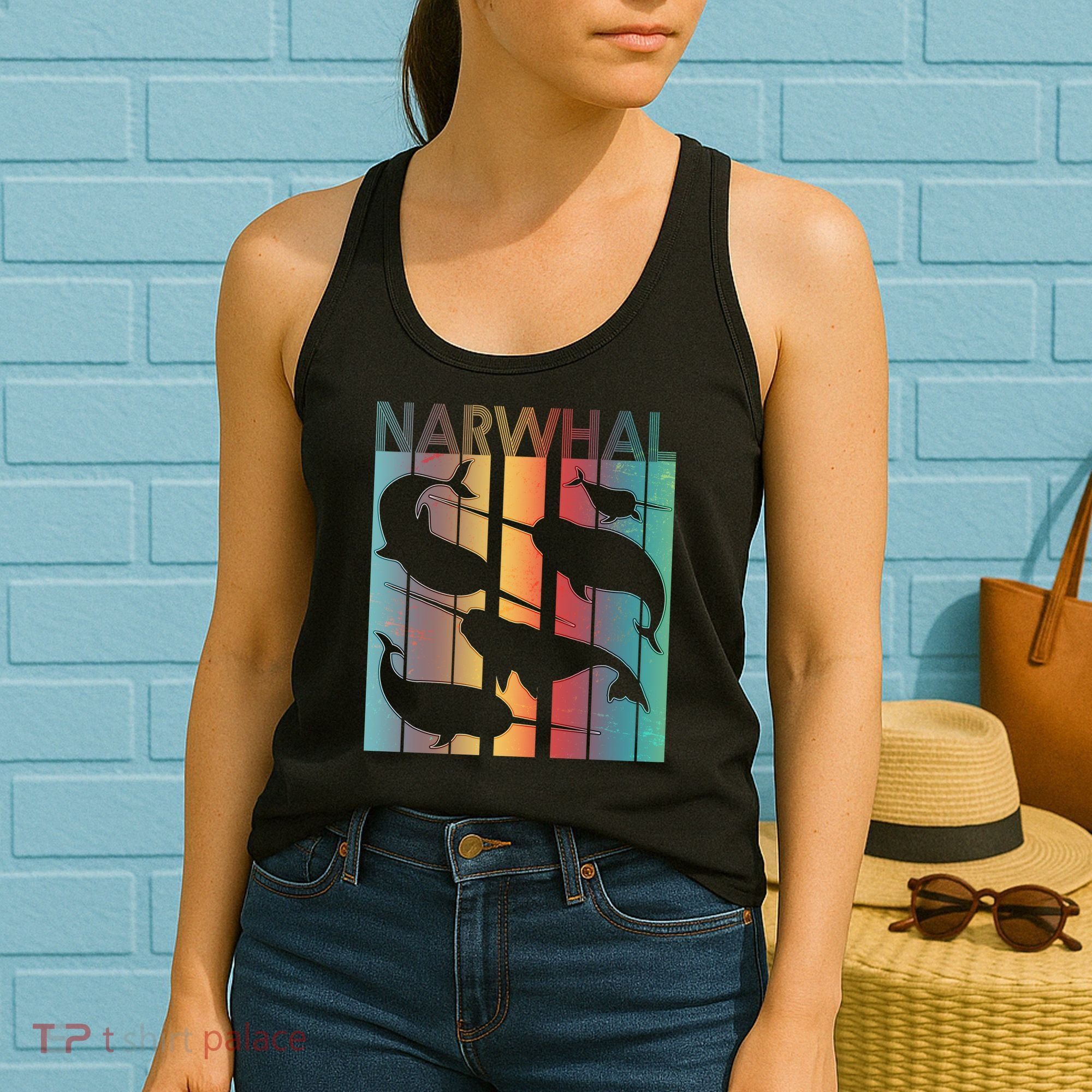 Retro Narwhal Women's Tank Top