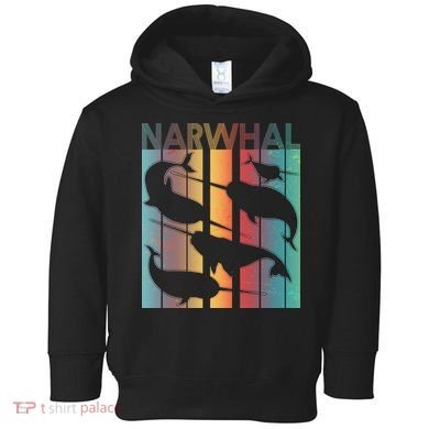 Retro Narwhal Toddler Hoodie