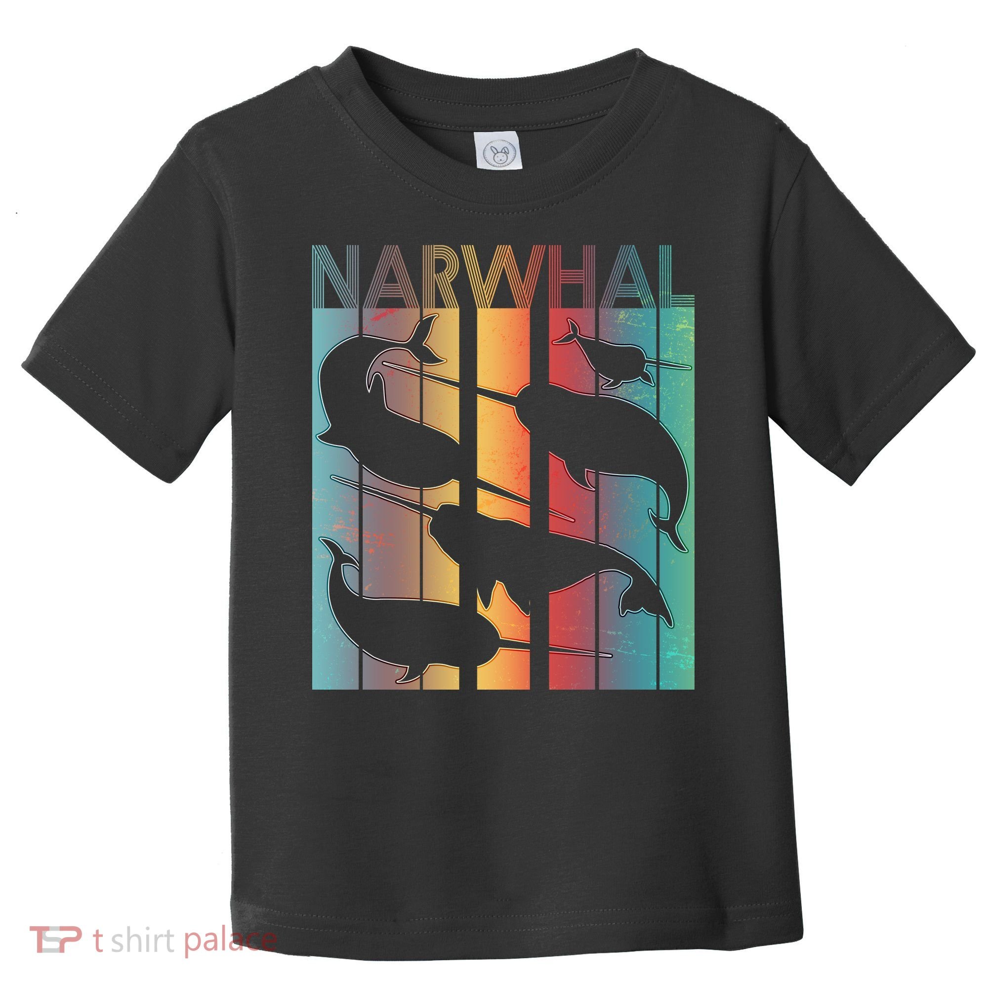 Retro Narwhal Toddler T-Shirt