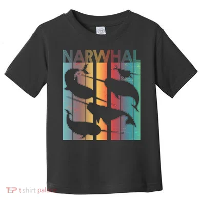 Retro Narwhal Toddler T-Shirt