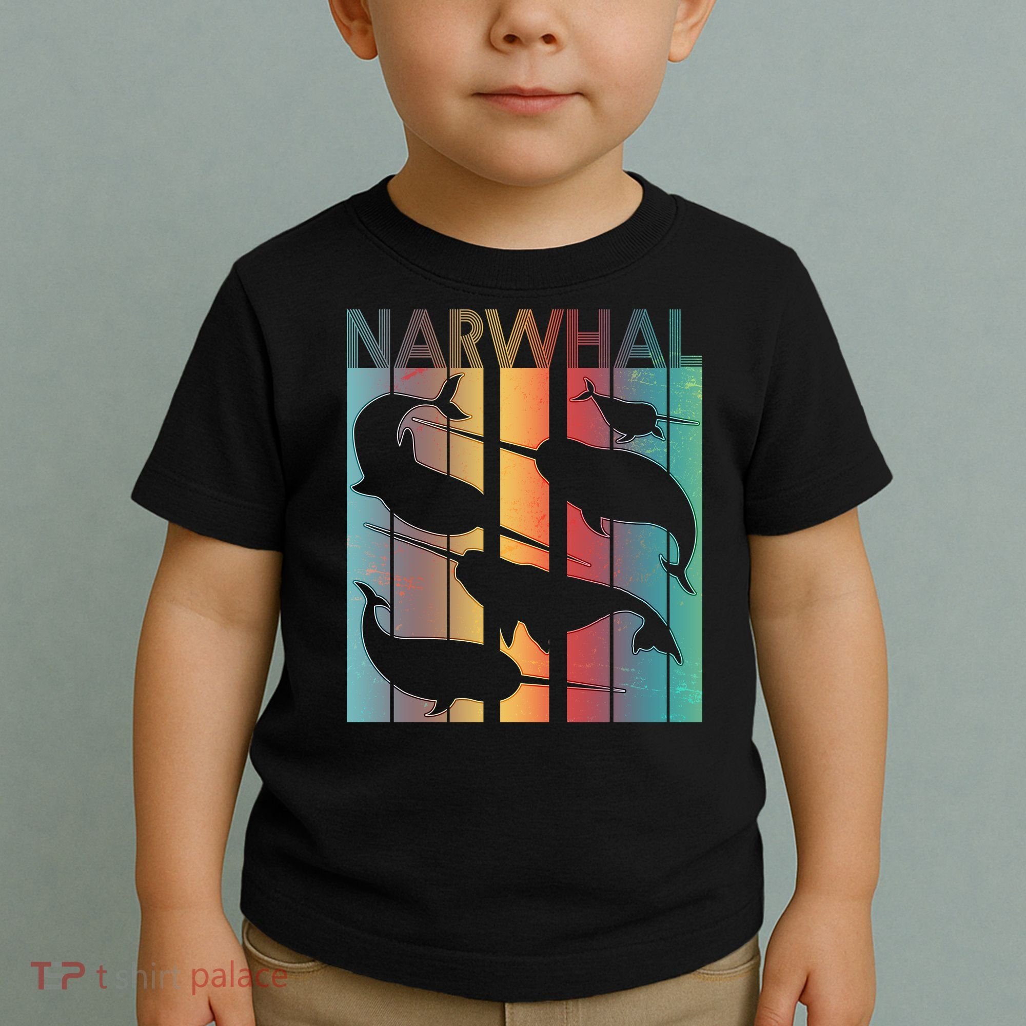 Retro Narwhal Toddler T-Shirt