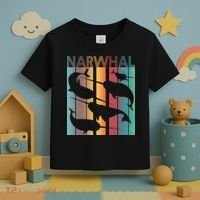 Retro Narwhal Toddler T-Shirt thumb 3