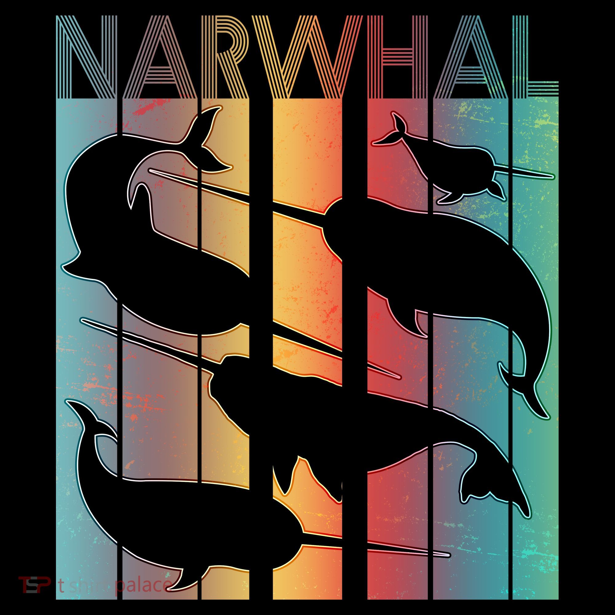 Retro Narwhal Toddler T-Shirt
