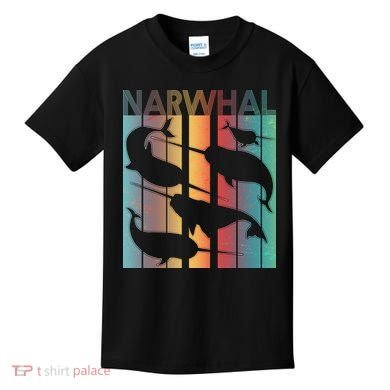 Retro Narwhal Kids T-Shirt