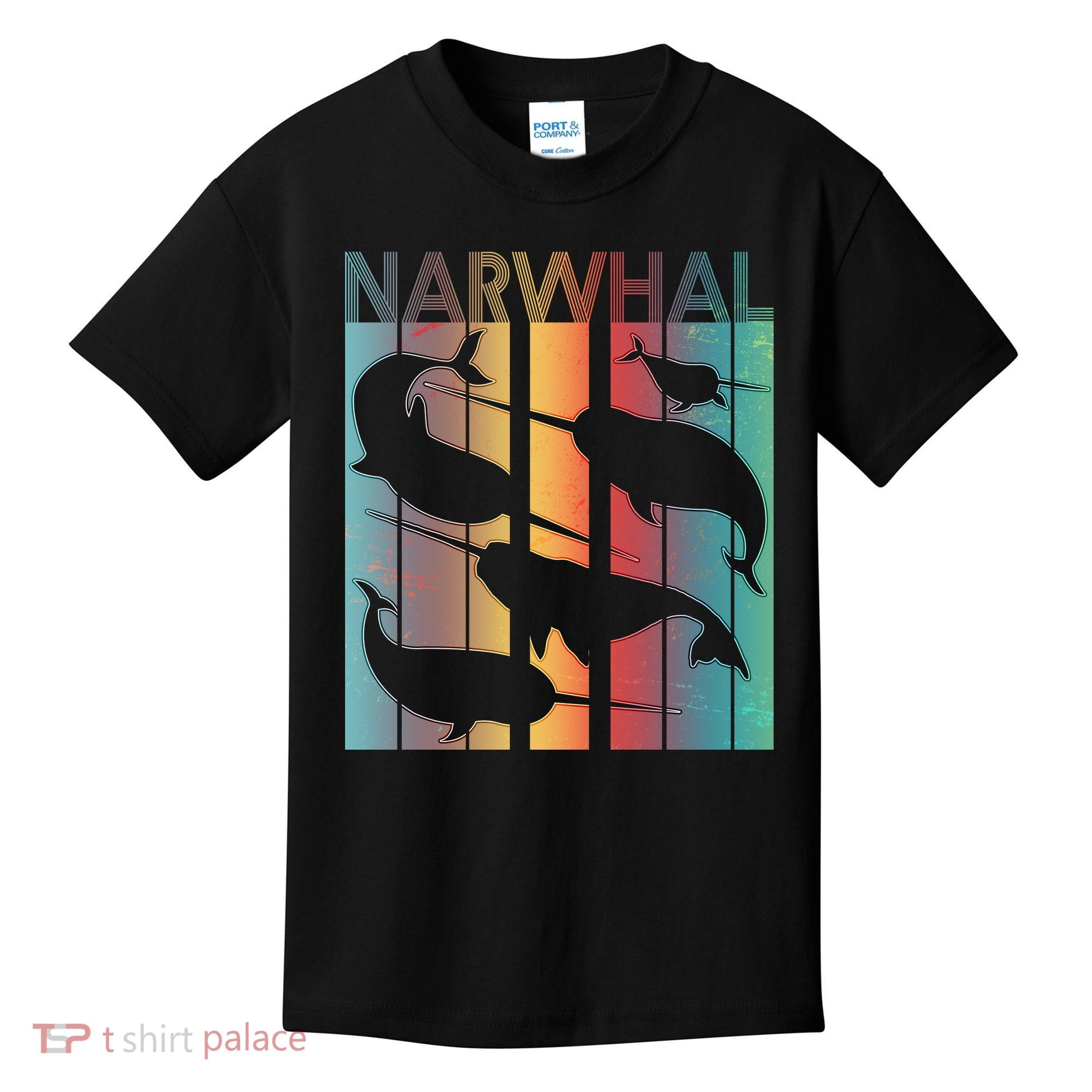 Retro Narwhal Kids T-Shirt
