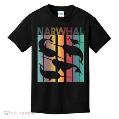 Retro Narwhal Kids T-Shirt
