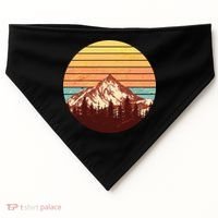 Retro Nature Mountains USA-Made Doggie Bandana thumb 0