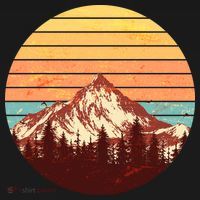 Retro Nature Mountains USA-Made Doggie Bandana thumb 2