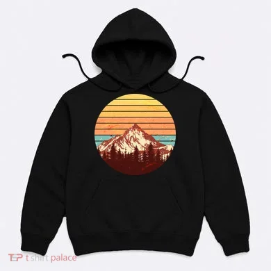 Retro Nature Mountains Hoodie