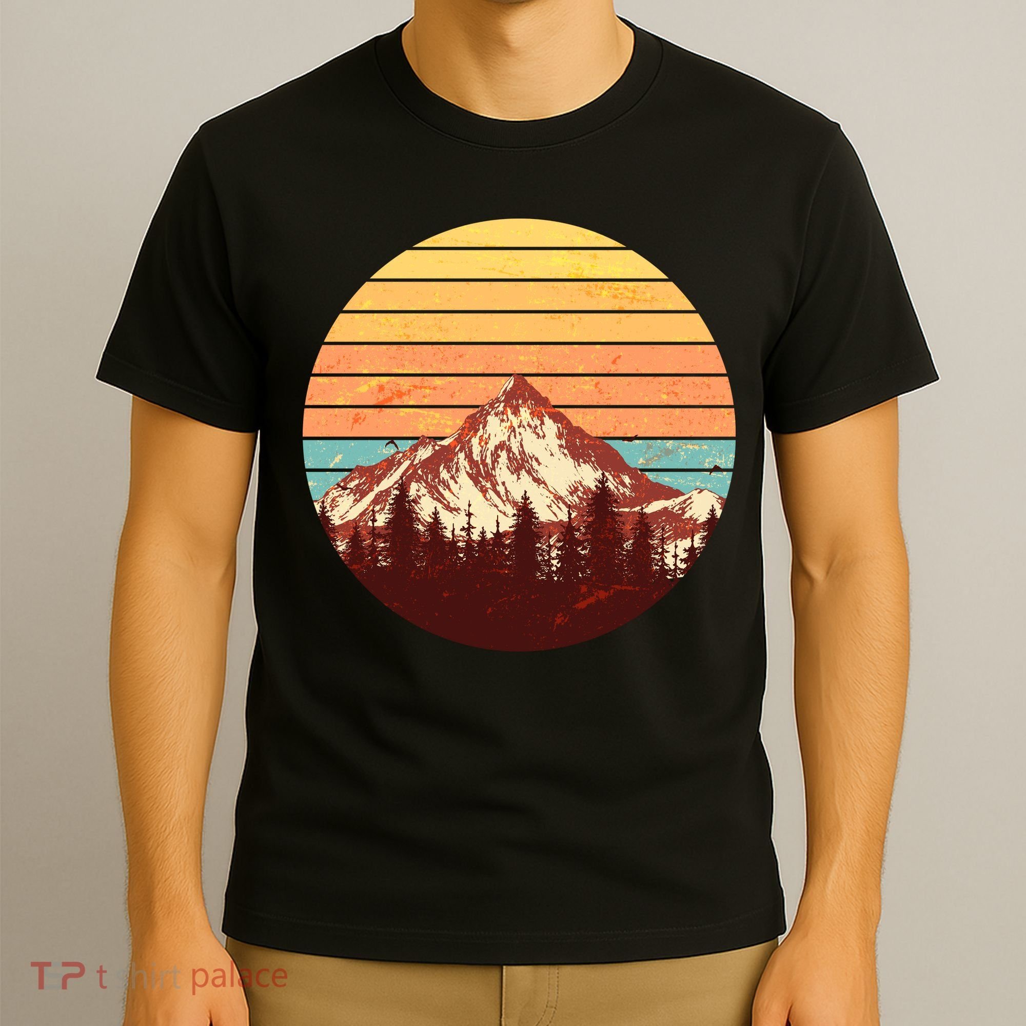 Retro Nature Mountains T-Shirt