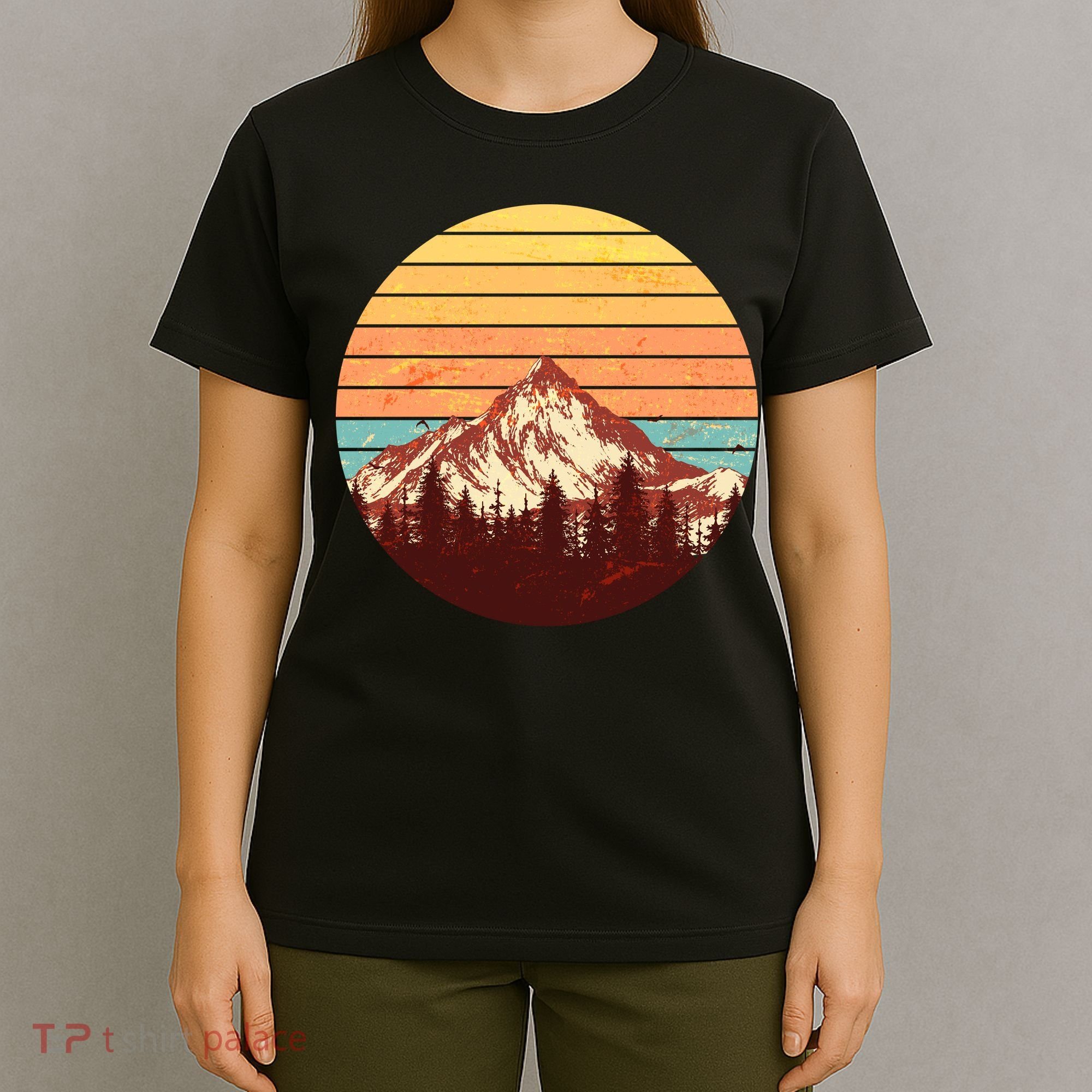 Retro Nature Mountains T-Shirt
