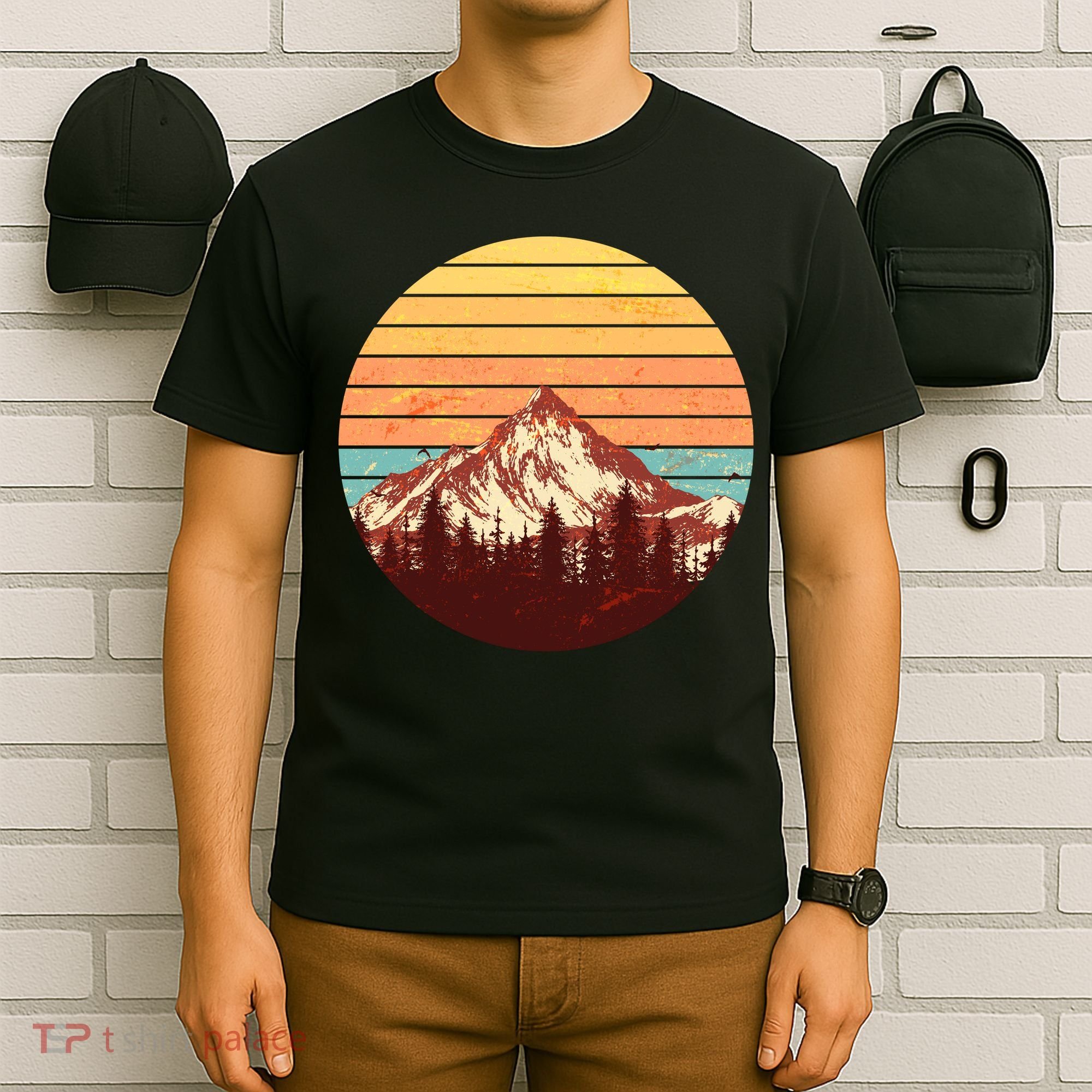 Retro Nature Mountains T-Shirt