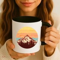 Retro Nature Mountains Coffee Mug thumb 3