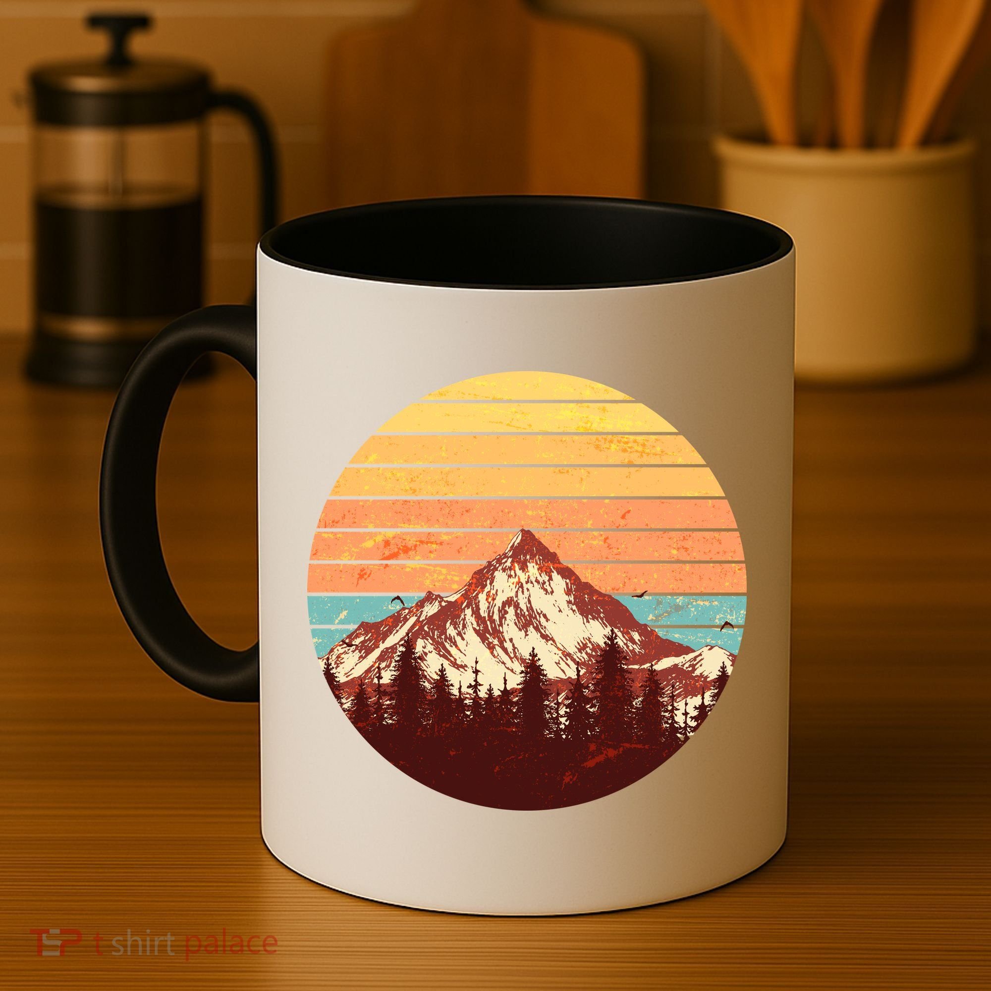Retro Nature Mountains Coffee Mug