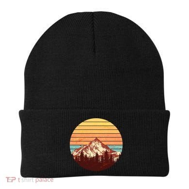 Retro Nature Mountains Beanie