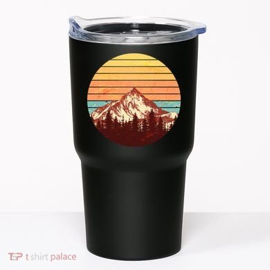 Retro Nature Mountains Tumbler