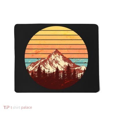 Retro Nature Mountains Mousepad