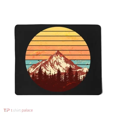 Retro Nature Mountains Mousepad