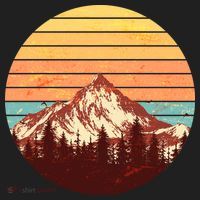 Retro Nature Mountains Women's Cooling Performance Crew T-Shirt thumb 2