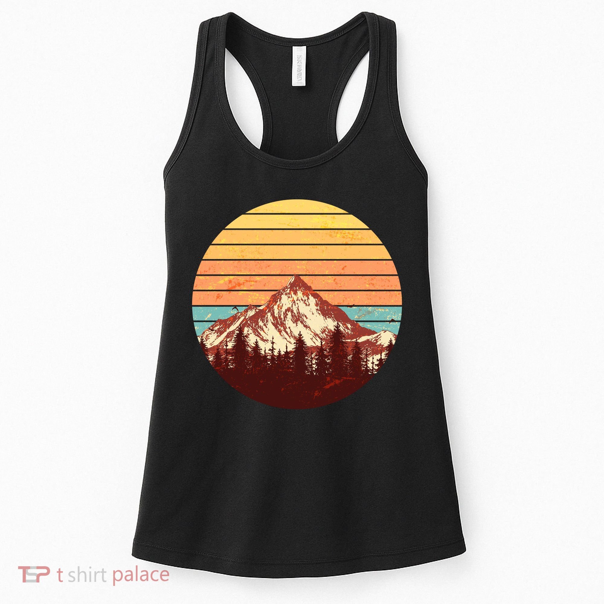 Retro Nature Mountains Women's Tank Top