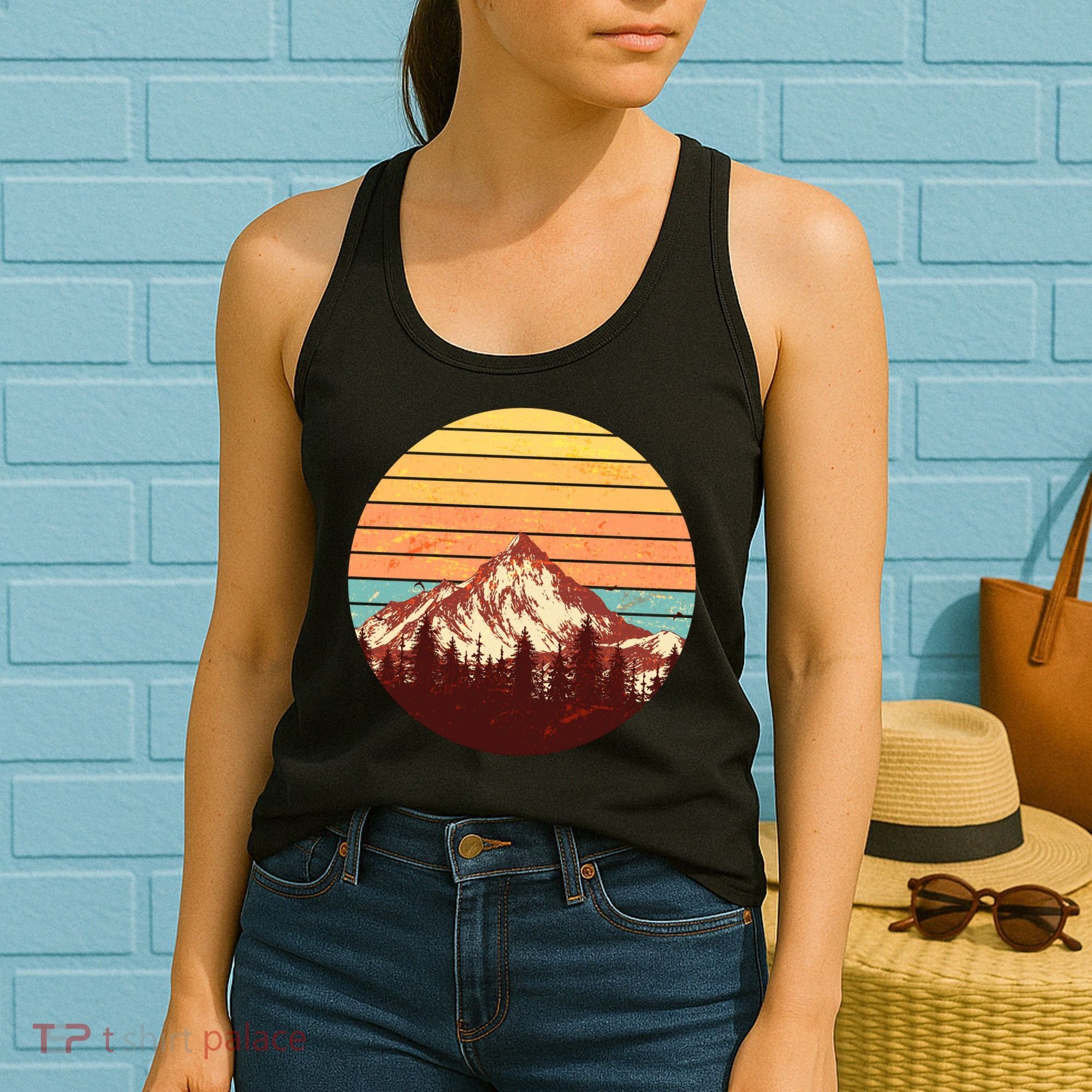 Retro Nature Mountains Women's Tank Top