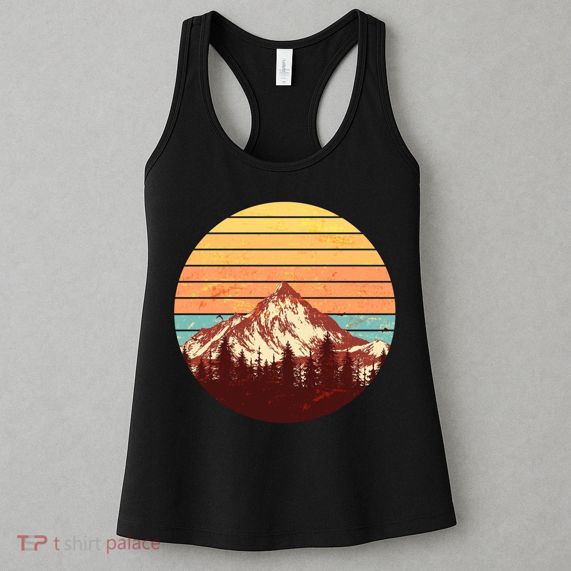 Retro Nature Mountains Women's Tank Top