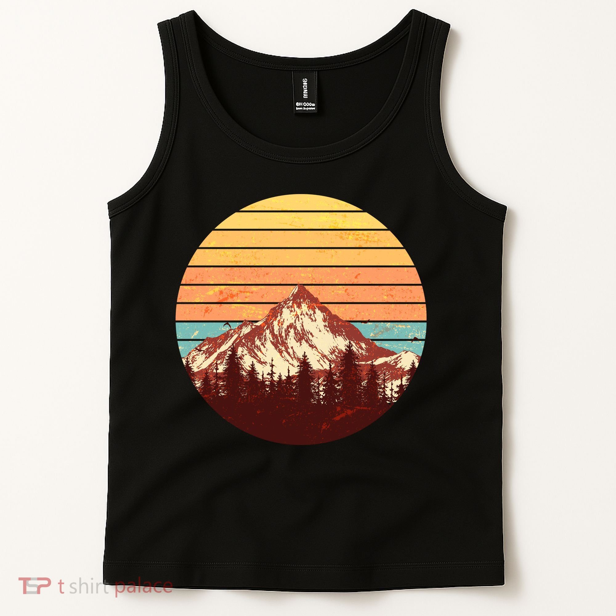 Retro Nature Mountains Tank Top