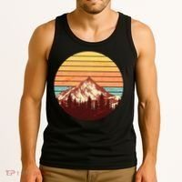 Retro Nature Mountains Tank Top thumb 3