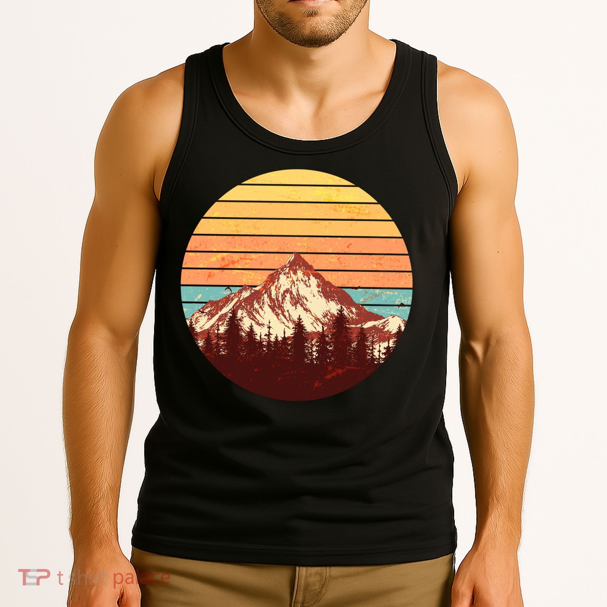 Retro Nature Mountains Tank Top